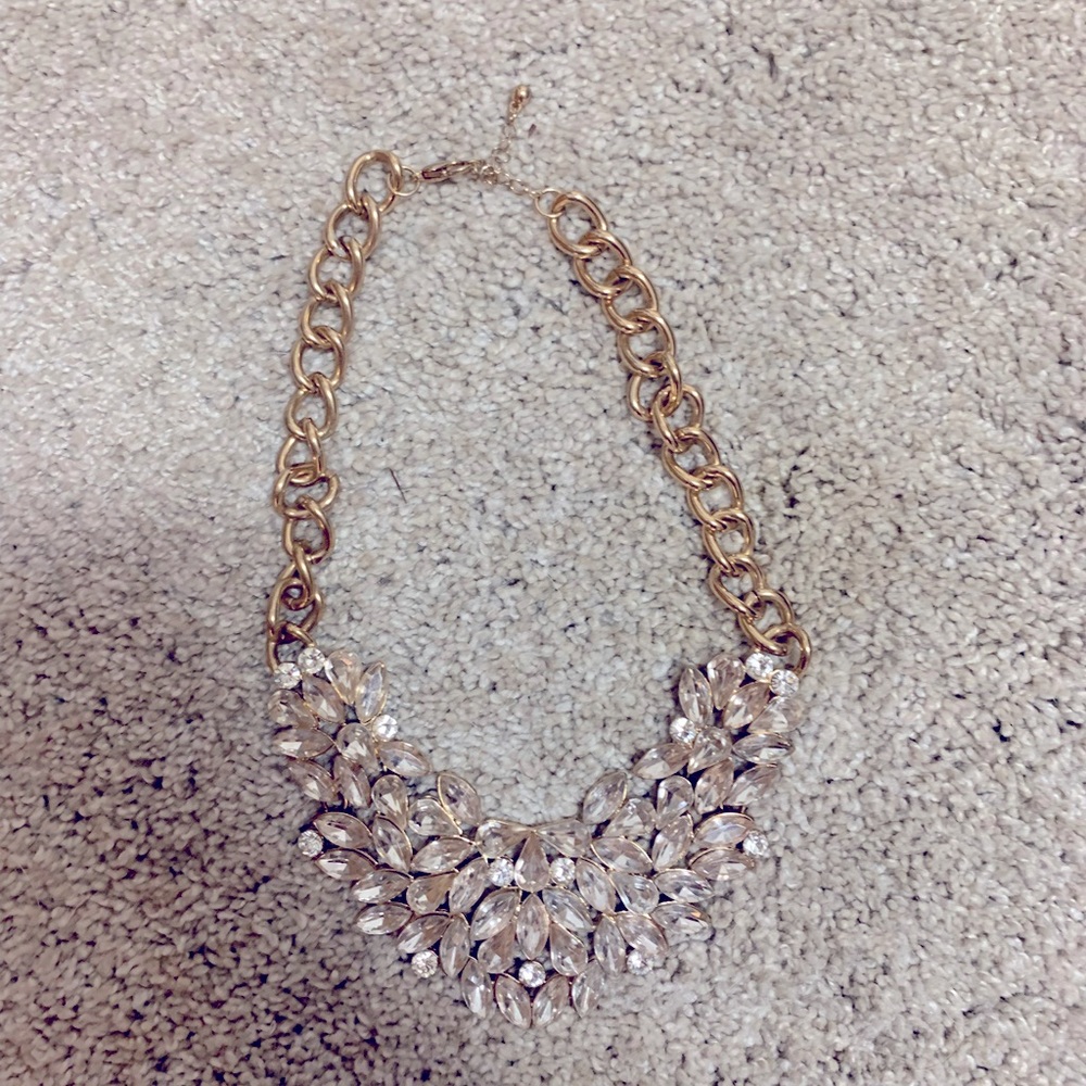 Bulky jeweled necklace
